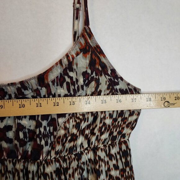 Jigsaw Maxi Slip Dress Women's 16 Patterned 100% Silk Empire Waist Lined Regency - Picture 14 of 15